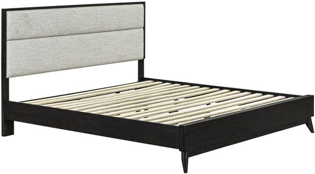 Liberty Furniture Century Modern Black Walnut/Light Ecru King Upholstered Platform Bed-0