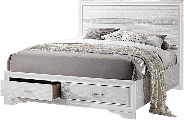 Coaster® Miranda White Eastern King Storage Bed-0