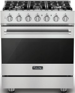 Viking® 3 Series 30" Stainless Steel Freestanding Dual Fuel Liquid Propane Range