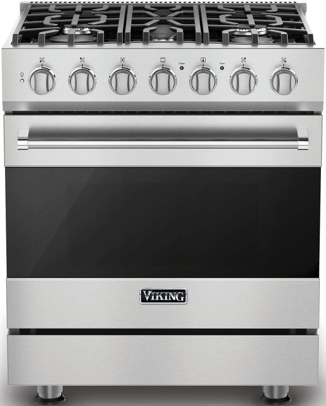 Viking® 3 Series 30" Stainless Steel Freestanding Dual Fuel Liquid Propane Range-0