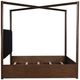 Signature Design by Ashley® Kendamor Dark Brown California King Canopy Bed-3
