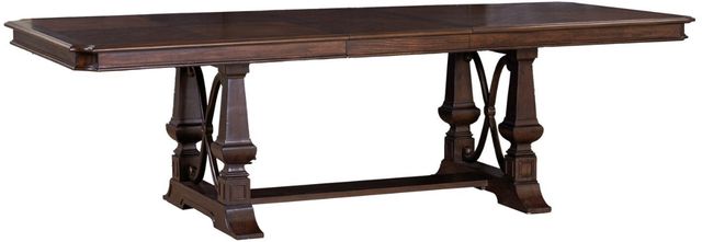 Liberty Furniture Provence Park 5-Piece Chateau Brown/Cream Optional Trestle Dining Table Set-2