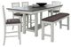 Liberty Furniture Brook Bay 6-Piece Carbon Gray/Textured White Gathering Trestle Table Set-0