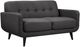 Elements International Hadley 3-Piece Heirloom Charcoal Living Room Stationary Seating Set-2