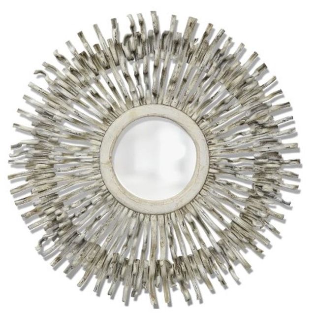Stylecraft White Washed Vine Round Mirror -0