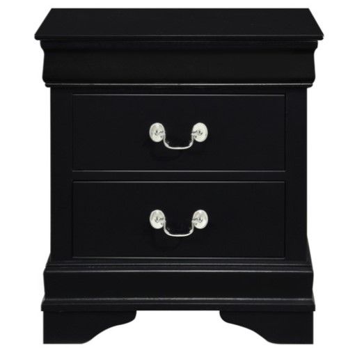 Homelegance® Mayville Black Nightstand-2