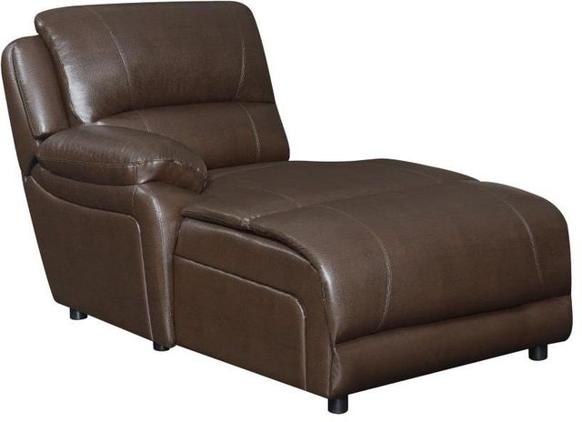 Coaster® Mackenzie 3-Piece Chestnut Reclining Sectional with Chaise-4