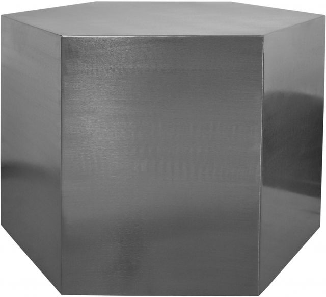 Meridian Furniture Hexagon Brushed Chrome Coffee Table-1