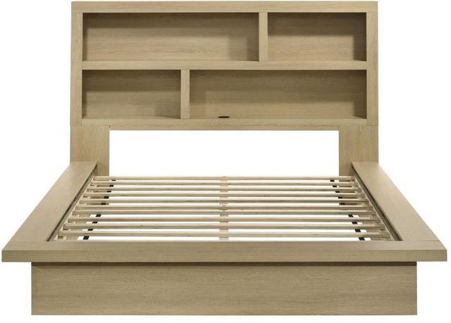 Coaster® Hendricks Light Oak Queen Bookcase Headboard Platform Bed-3