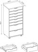 Linon Rudy White Rolling Storage Cart-2