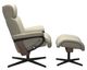 Stressless® by Ekornes® Customizable Magic Small Manual Recliner and Ottoman with Cross Base-1