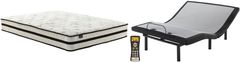 Sierra Sleep® by Ashley® Chime 2-Piece 10" Hybrid and Best Adjustable Base California King Mattress Set
