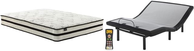 Sierra Sleep® by Ashley® Chime 2-Piece 10" Hybrid and Best Adjustable Base California King Mattress Set