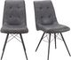 Moe's Home Collection Morrison 2-Piece Grey Dining Side Chair Set-3