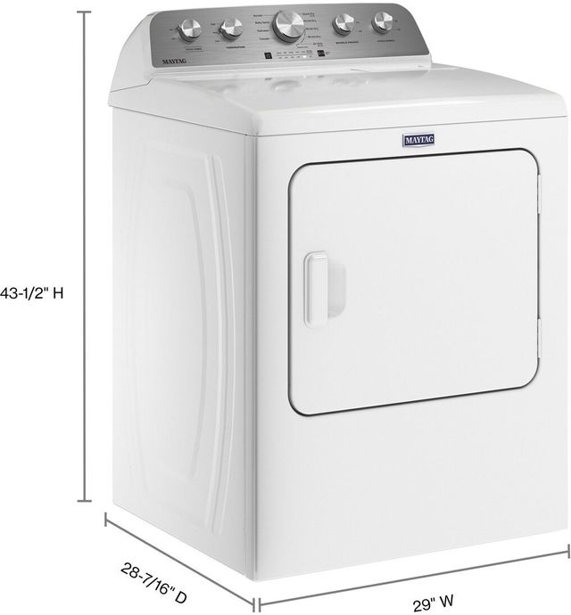 Maytag® 7.0 Cu. Ft. White Top Load Electric Dryer-9