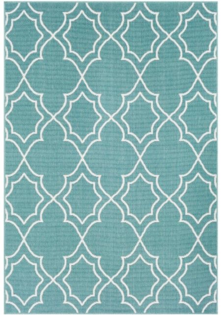 Surya Alfresco Teal/White 5'x8' Area Rug-0