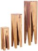 A & B Home Ayra 3-Piece Brown Pedestal Table Set-0