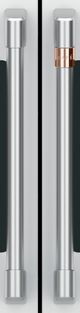 Café™ Brushed Stainless Steel French Door Handles and Knob Kit-2
