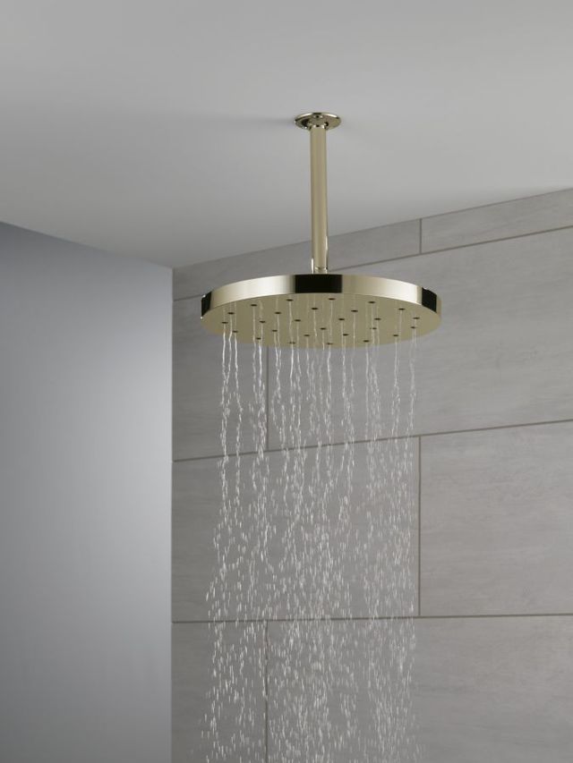 Delta Universal Showering Components Lumicoat® Polished Nickel 1.75 GPM H2Okinetic® Single-Setting Shower Head with Ultrasoak®-2