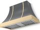 La Cornue CornuFé Cascade 44" Graphite Wall Mounted Range Hood with Polished Brass Trim-0
