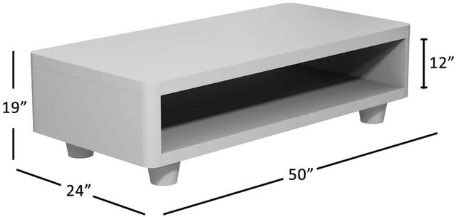 Jofran Inc. Origins Washed Sand Storage Cocktail Table-2