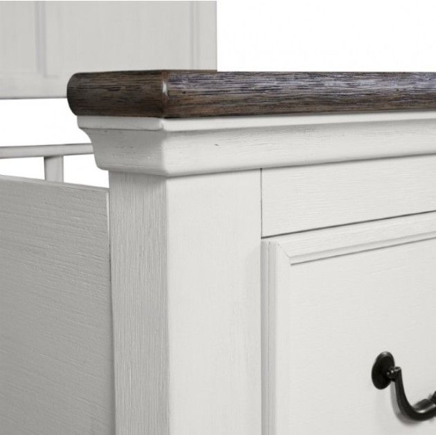 Furniture of America® Hampstead 4-Piece White/Dark Brown Queen Bedroom Set-2