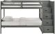 Elements International Sami Gray Youth Twin Over Twin Step Bunk Bed with Right Headboard-2