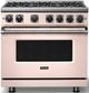 Viking® 7 Series 36" Blush Pro Style Natural Gas Range-0