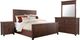 Elements International Jax 4-Piece Cherry Queen Panel Storage Bedroom Set-0