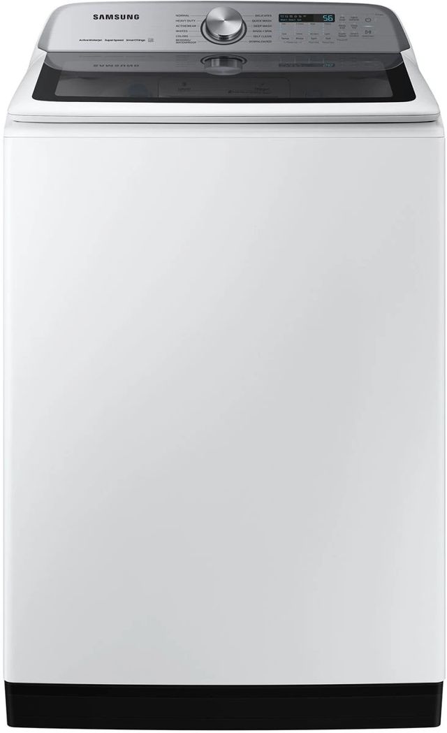Samsung White Impeller Top Load Washer and Gas Dryer Laundry Pair-1