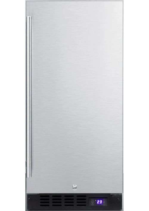Summit® 15" 2.5 Cu. Ft. Stainless Steel Upright Freezer-0