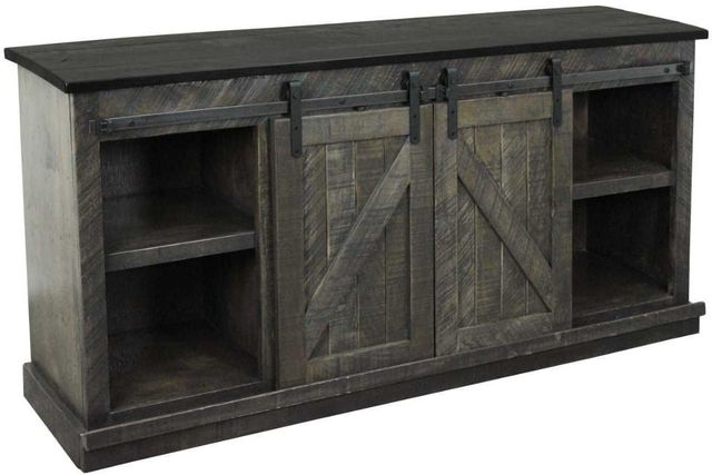 American Heartland Manufacturing Rustic Two Tone 68" Provincial Fireplace Console-0