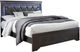 Global Furniture USA Pompei Metallic Gray Queen Panel Bed with LED-0