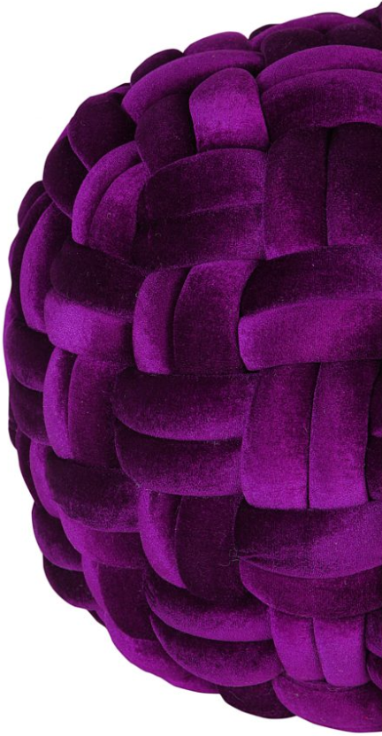 Moe's Home Collection PJ Wine Velvet Pouf-3