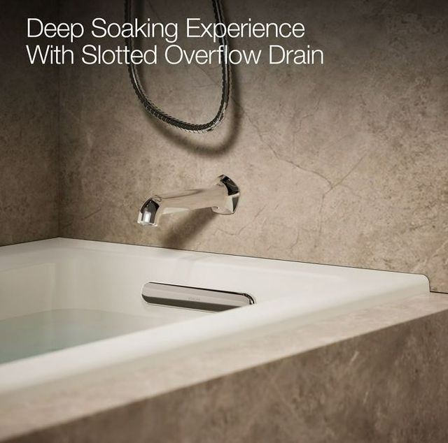 KOHLER® Archer® Biscuit 60" x 30" Alcove Heated BubbleMassage™ Air Bath - Right Drain-2