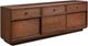 Four Hands Vincent Dark Brown Walnut Veneer Media Console with Record Storage-0