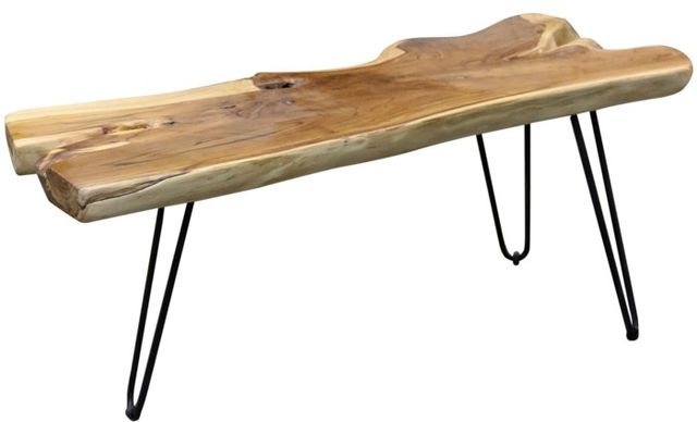 StyleCraft Baron Brown Coffee Table with Black Base-0
