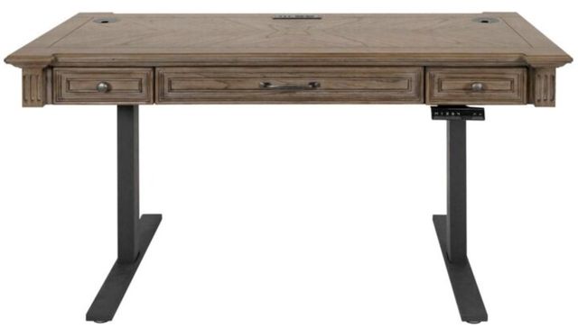 Martin Furniture Bristol Light Brown Electric Sit/Stand Desk-1