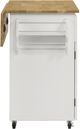 Coaster® Jalen Natural Brown/White 3-Door Kitchen Cart with Casters-3
