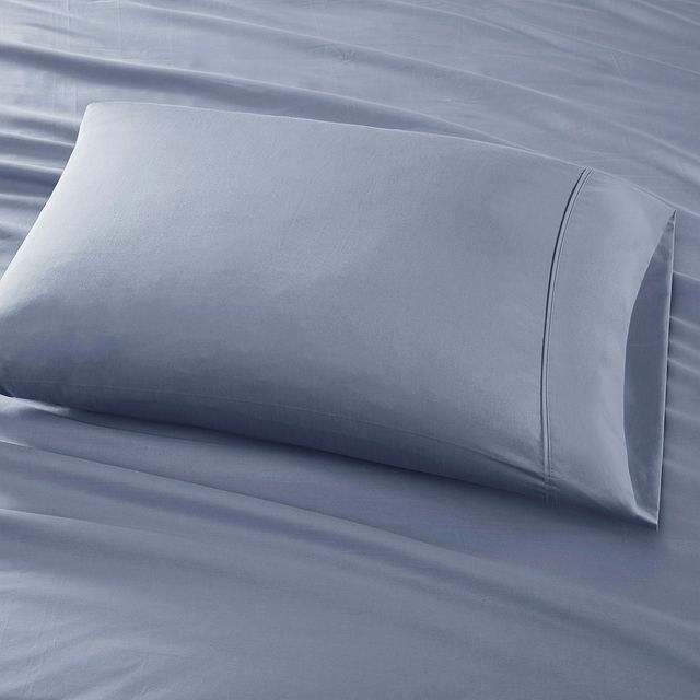 Olliix by Madison Park 525 Thread Count Blue Queen Cotton Rich Sheet Set-2
