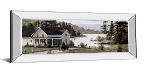 Classy Art Out on the Lake by Saunders, B. Mirrored Frame Wall Art-1