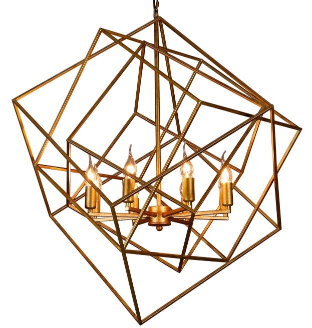 Home Trends & Design Vintage Antique Gold Pendant Light-1