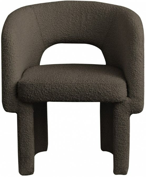 Meridian Furniture Emmet Brown Boucle Dining Chair-1