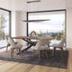 Amisco Customizable Asterisk Rectangular Dining Table with Solid Birch Top-1
