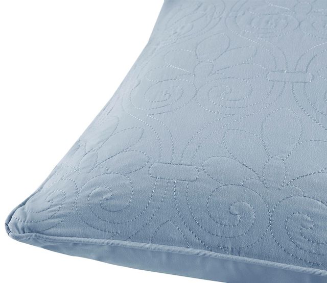 Olliix by Madison Park Quebec 2 Blue 20"x20" Quilted Square Pillow Pair-1