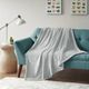 Olliix by Intelligent Design Microlight Plush Grey Throw-4