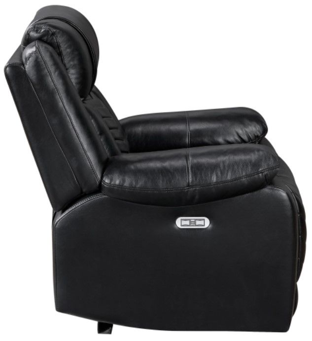 Homelegance® Huron Black Power Recliner with Charging Ports-3