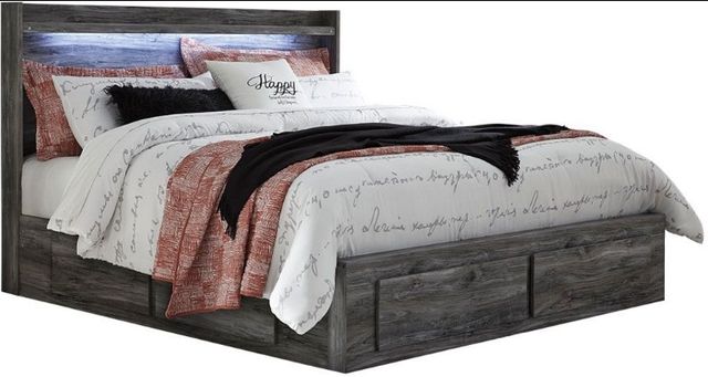 Signature Design by Ashley® Baystorm 5-Piece Gray King Panel Storage Bed Set-1