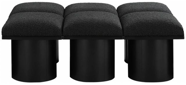 Meridian Furniture Pavilion 6-Piece Black 47" Modular Bench Set-1