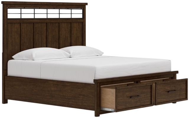 Signature Design by Ashley® Taffenbrook Medium Brown King Storage Panel Bed-4